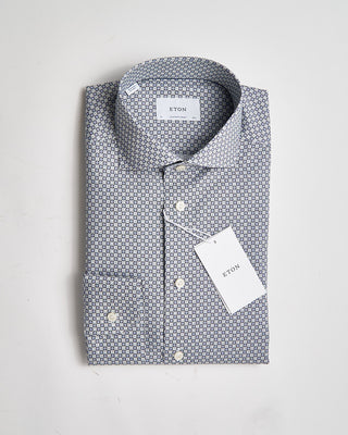 Eton Medallion Signature Twill Contemporary Shirt Blue 1031