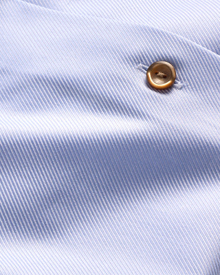 Eton Contemporary Cutaway Geometric Trim Twill Shirt Light Blue 5 4037