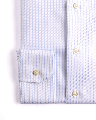 Eton Striped King Twill Shirt Cut Away Collar Contemporary Fit White 1 3943
