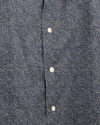 Eton Slim Fit Tonal Ornamental Print Shirt Navy 7 4783