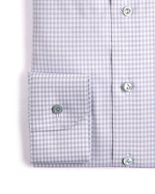 Eton Check Cotton Tencel Contemporary Shirt Silver 3 3934