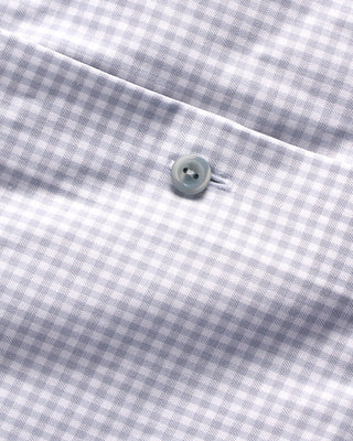 Eton Check Cotton Tencel Contemporary Shirt Silver 5 4027