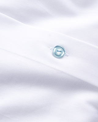 Eton Solid Signature Twill Slim Shirt With Floral Trim White 1 4148