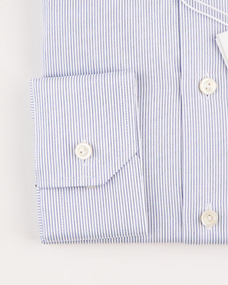 Eton Contemporary Cutaway Fine Striped Twill Shirt Blue 2 2005