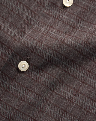Eton Check Flannel Shirt Slim Fit Brown 3 3991