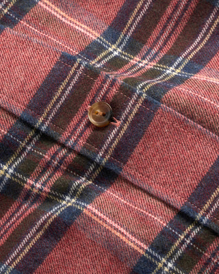 Eton Plaid Flannel Casual Fit Shirt Terracotta 1 4136