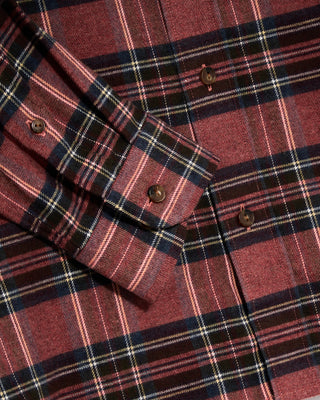 Eton Plaid Flannel Casual Fit Shirt Terracotta 5 4722