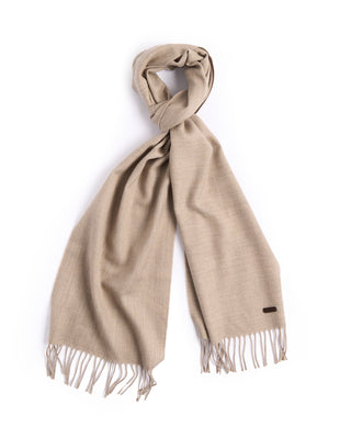 Eton Beige Twill Merino Wool Scarf Beige 2 4505