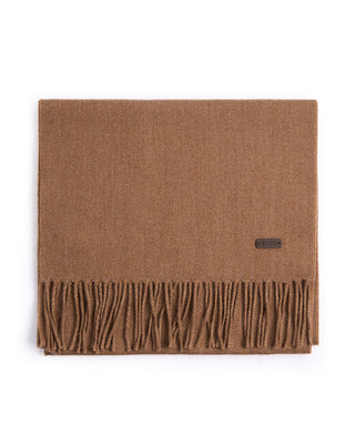 Eton Brown Twill Merino Wool Scarf Brown 4494