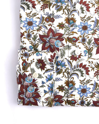 Eton Floral Print Twill Contemporary Shirt Multi 2 4288