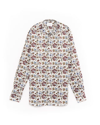 Eton Floral Print Twill Contemporary Shirt Multi 3 4776