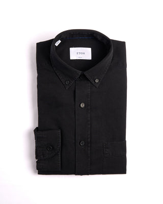 Eton Dark Wash Denim Contemporary Shirt Black 3 3916