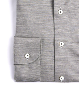 Eton Grey Merino Jersey Contemporary Shirt Grey 2 4274