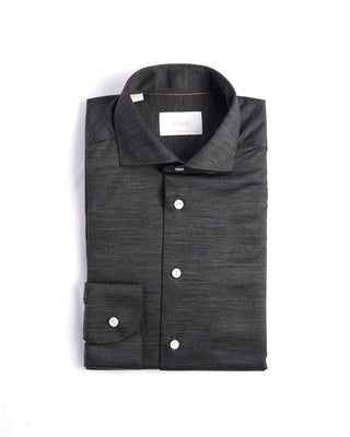 Eton Charcoal Merino Jersey Contemporary Shirt Charcoal 2 4276