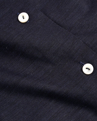 Eton Navy Blue Merino Jersey Contemporary Shirt Navy 4 3983