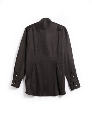 Eton Brown Merino Jersey Contemporary Shirt Brown 11 6209