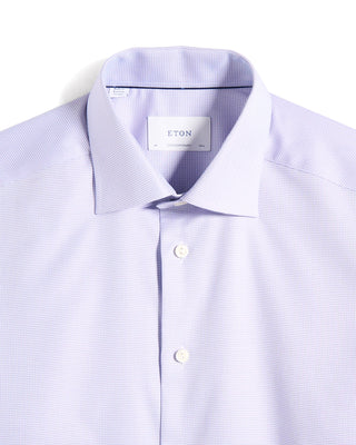 Eton Semi Solid Dobby Contemporary Shirt Mauve 5 10590