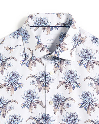 Eton Floral Print Signature Twill Contemporary Fit Shirt Multi 7 10389