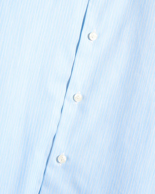 Eton Striped Melange Fine Twill Slim Shirt Light Blue 6 10599