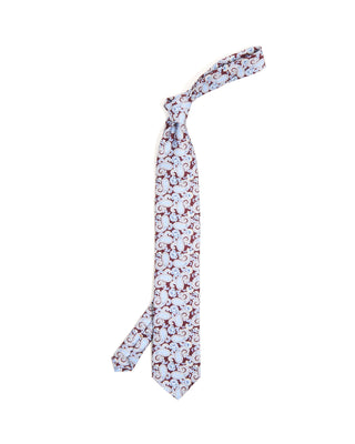 Eton Paisley Printed Silk Tie Dark Red 1 10212
