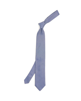 Eton Micro Woven Silk Tie Navy Blue 10186