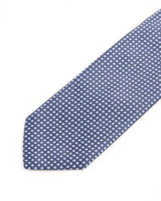 Eton Dot Woven Silk Tie Navy Blue 10269