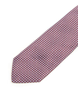 Eton Dot Woven Silk Tie Dark Red 2 10289
