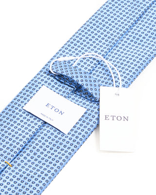 Eton Dot Woven Silk Tie Blue 1 10267
