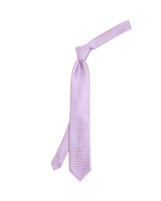 Eton Medallion Woven Silk Tie Pink 1 10198