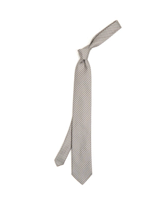 Eton Micro Floral Woven Silk Tie Mid Grey 1 10214