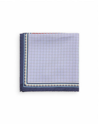 Eton Four Sided Medallion Silk Twill Pocket Square Multi 10133