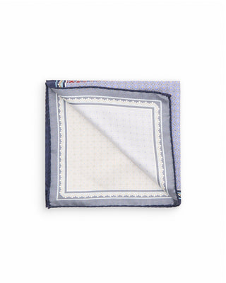 Eton Four Sided Medallion Silk Twill Pocket Square Multi 1 10132