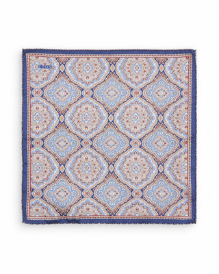 Eton Two Face Silk Pocket Square Navy Blue 2 10138