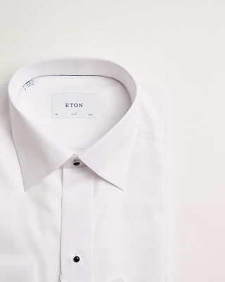 Eton Dobby Bib Front Slim Formal Shirt White 4 428