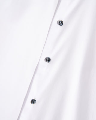 Eton Signature White Twill Slim Shirt With Black Buttons White 7 10786