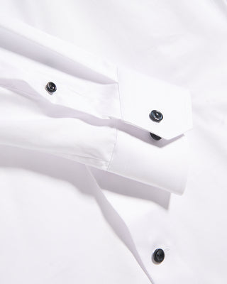 Eton Signature White Twill Slim Shirt With Black Buttons White 8 10787