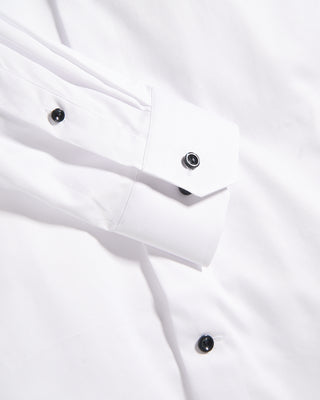 Eton Signature White Twill Contemporary Shirt With Black Buttons White 13 10790