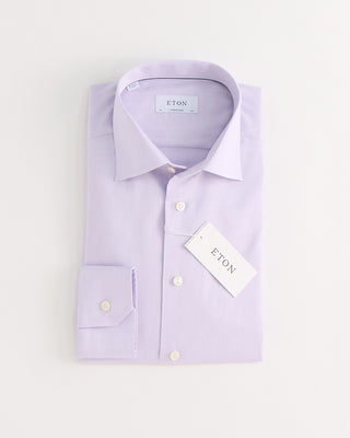 Eton Mauve Signature Twill Contemporary Shirt Mauve 