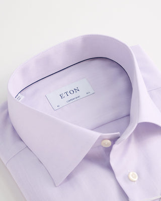 Eton Mauve Signature Twill Contemporary Shirt Mauve  1