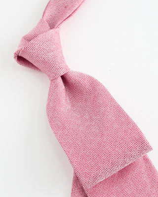 Eton Solid Linen  Silk Tie Pink  1