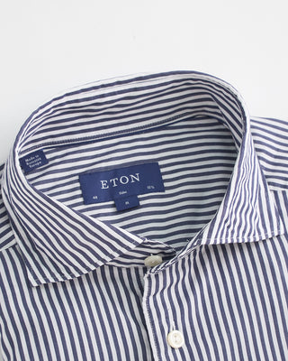 Eton Bengal Stripe Slim Shirt Black  2