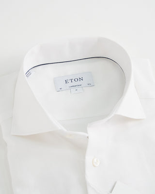 Eton White Cotton Linen Contemporary Shirt White 1 1