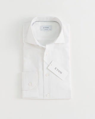 Eton White Cotton Linen Contemporary Shirt White 1 2