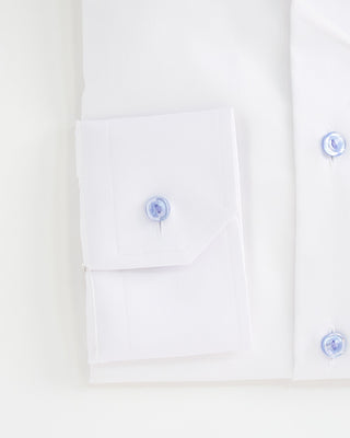 Eton Signature Twill Contemporary Shirt W Coloured Buttons White  2