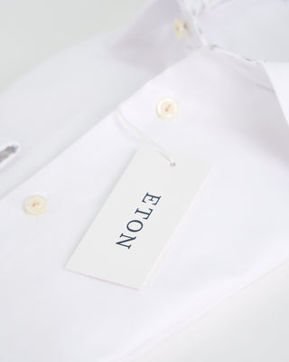 Eton Solid Twill Contemporary Shirt W Contrast White 1