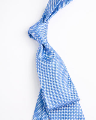 Eton Geometric Silk Tie Light Blue  1