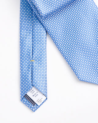 Eton Geometric Silk Tie Light Blue  2