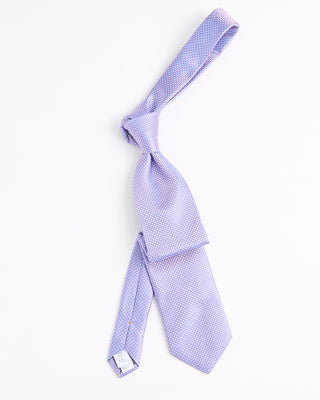 Eton Geometric Silk Tie Pink 