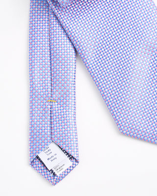 Eton Geometric Silk Tie Pink  2