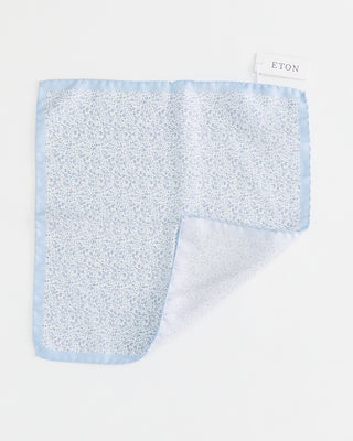 Eton Silk Micro Floral Pocket Square Light Blue 1 1